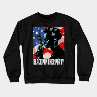 Black Panther Party American Flag 1966 Crewneck Sweatshirt